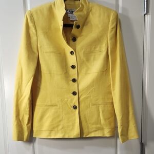 VTG Silk Carlisle Women's Yellow Blazer Size 6
